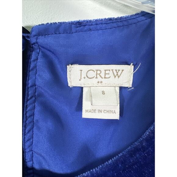 J. Crew Peplum Sleeveless Top Womens 8 Velvet Blue Drapey Preppy Academia - Picture 6 of 6